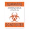Signmission OSHA Sign, Quarantine Do Not Enter 1, 5in X 3.5in Decal, 5" W, 3.5" H, Quarantine Do Not Enter 1 OS-NS-D-35-25576 - alternate 1